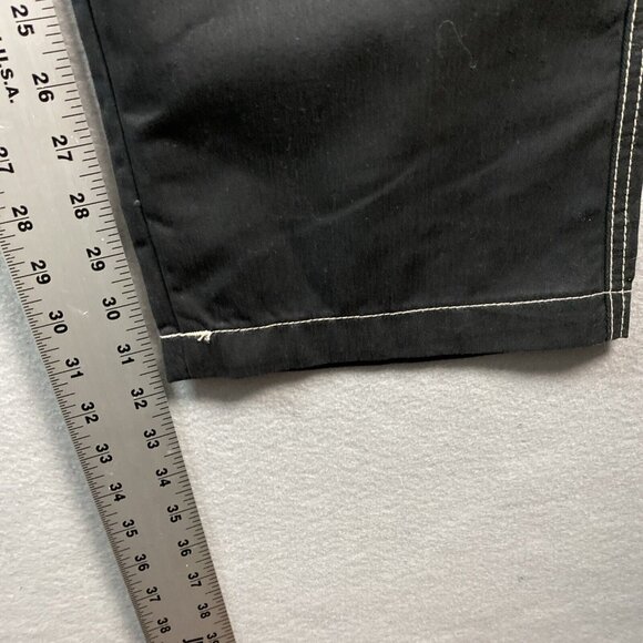 True Religion Cargo Pants Mens Size 34‎ x 32 Jet Black White Stitch 108335 NWT - Picture 7 of 11
